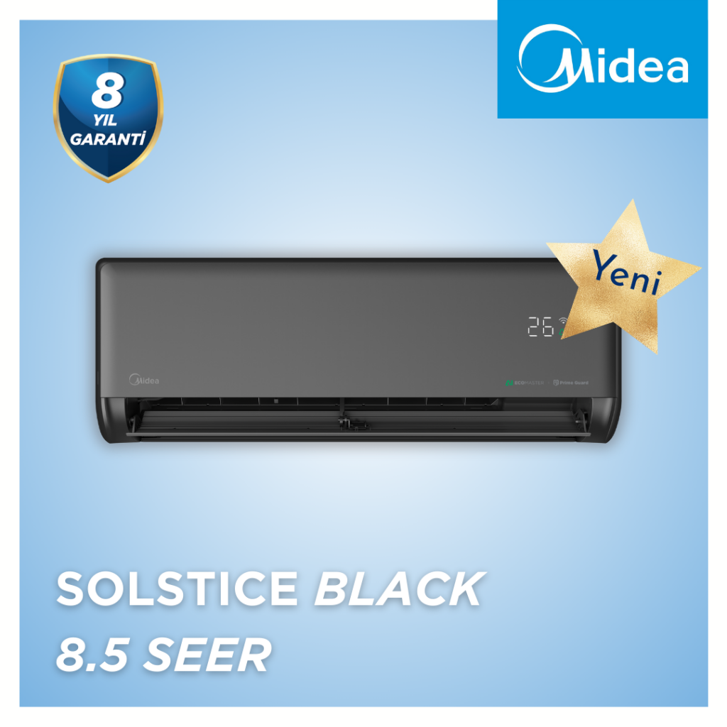 Midea Solstice Black EZB-18RD6-I Duvar Tipi 18.000 Btu İnv. Klima (A+++ Enerji)